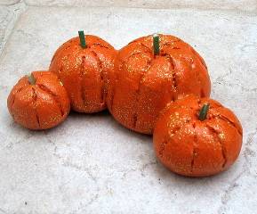 salt dough pumpkins