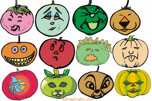 pumpkin face clips