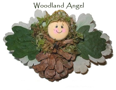 woodland pine cone angel