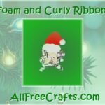 curly ribbon and craft foam santa project