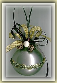 embellished glass ball