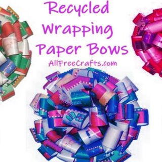 recycled gift wrap bows