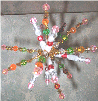 beaded star ornament