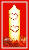 rhinestone heart studded candle