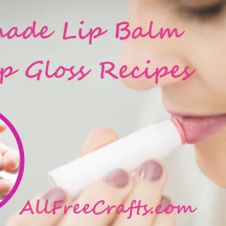 woman applying lip balm with homemade lip balm container