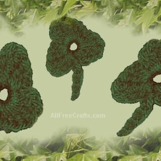 crocheted shamrocks