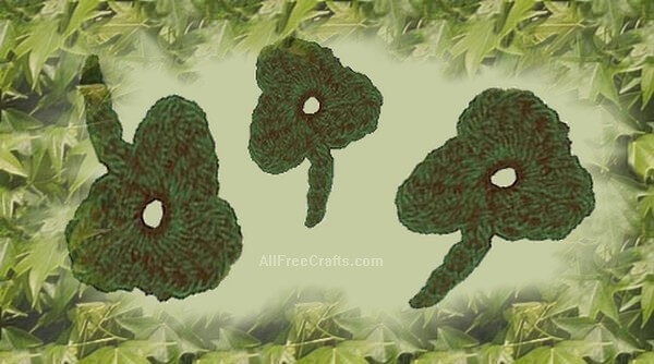 crocheted shamrocks