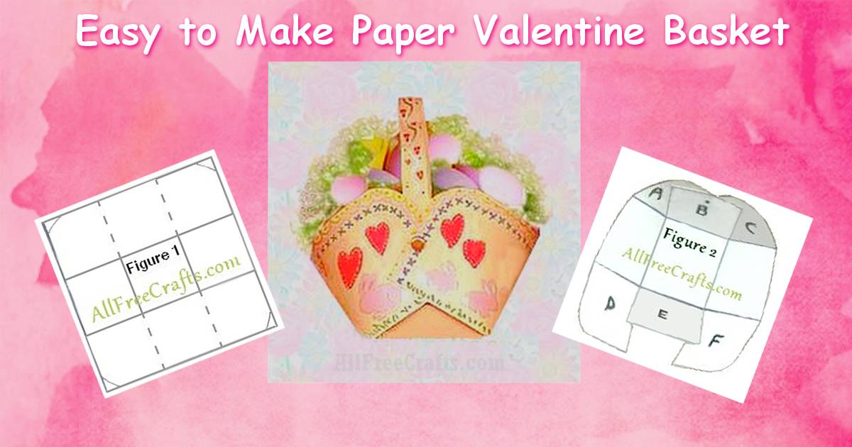 easy to make paper Valentine basket