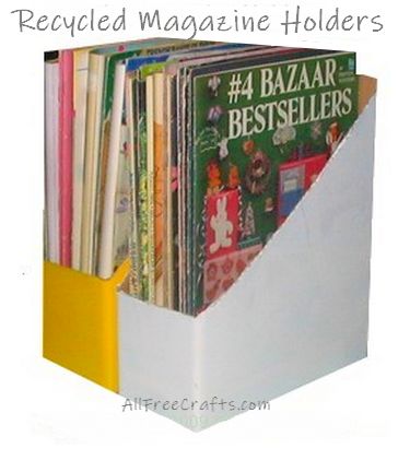 recycled cardboard box magazine holders