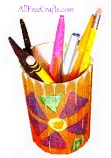 popsicle stick pencil holder