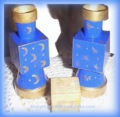 alphabet block candle holders