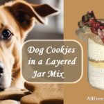 layered dog cookies in a jar banner