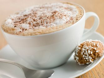 coffee topped with whipped cream