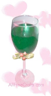 wine glass gel candle