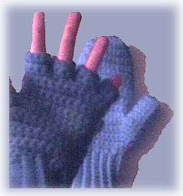 crocheted fingerless mitten top gloves