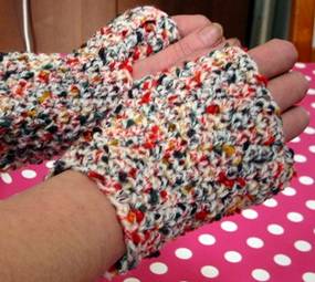 crochet fingerless mitts