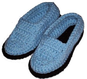 crocheted moccasin slippers