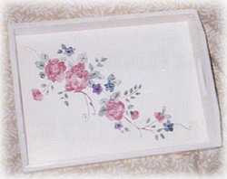 homemade stenciled tray