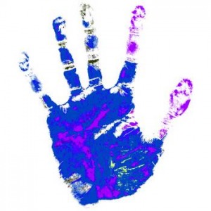 painted hand print