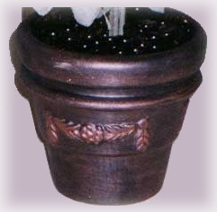 faux aged copper clay pot