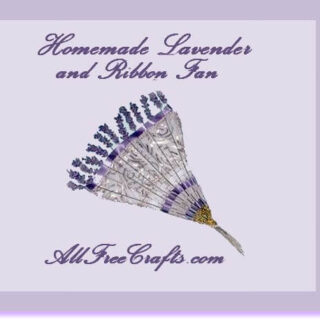 homemade lavender and ribbon fan