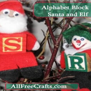 alphabet block santan and elf