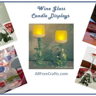 wine glass candle displays