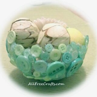 mod podge button bowl