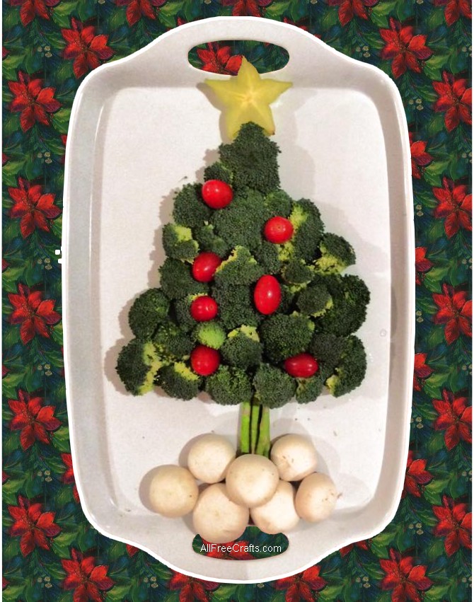 Christmas tree vegetable platter