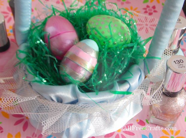 nail polished painted Easter eggs