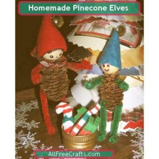 homemade pinecone elves