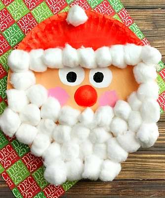 cultivated nest painted paper plate santa