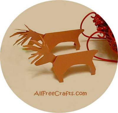 two brown construction paper reindeer