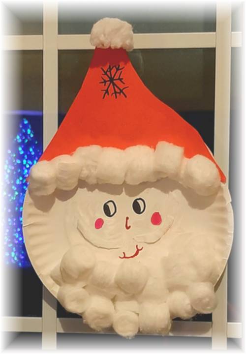 caylin's paper plate santa