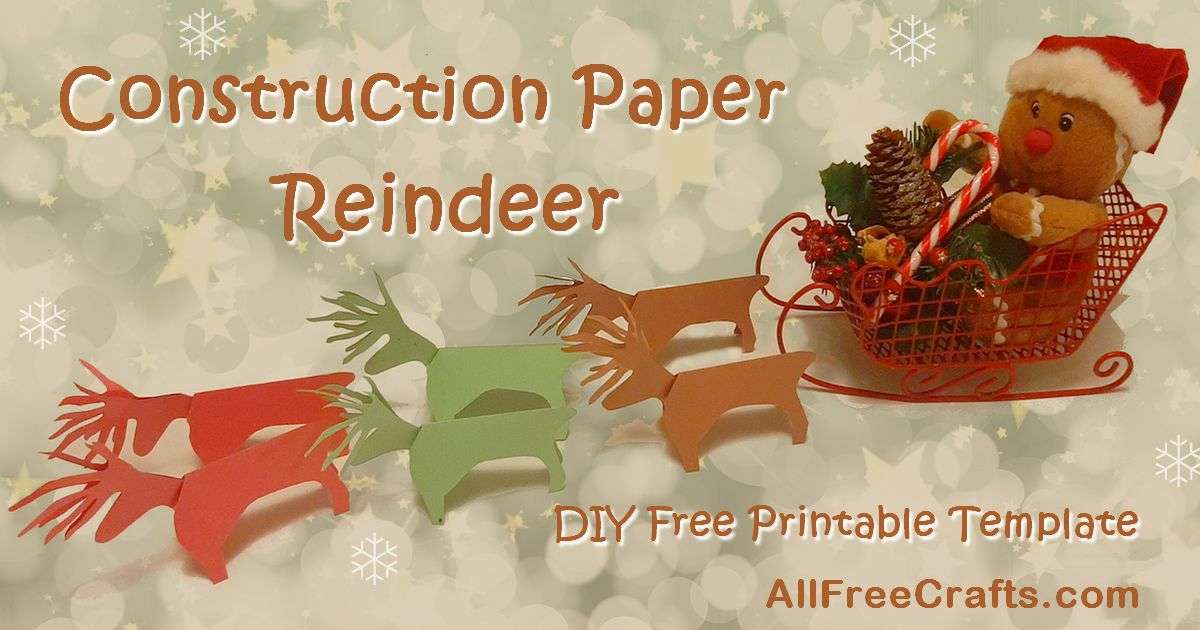 construction paper reindeer banner