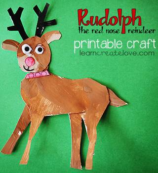 learn create love reindeer template